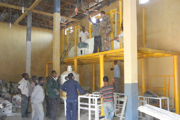building up flour mill steel structure